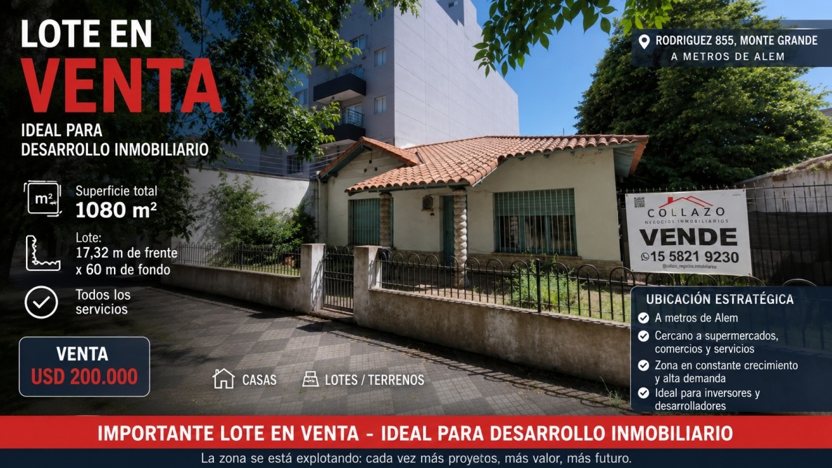 Oportunidad para inversionistas en Monte Grande!